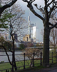 Die Skyline von Frankfurts City